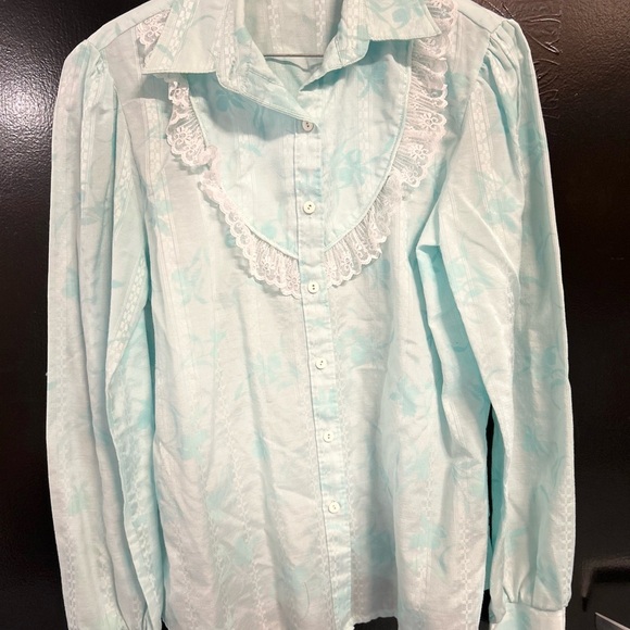 Stage West vintage ruffled western button down - Picture 6 of 7